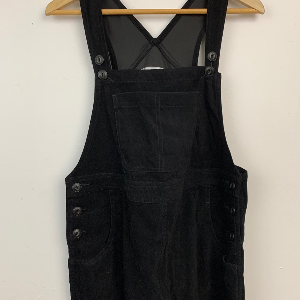 Vintage 90s black maternity overalls